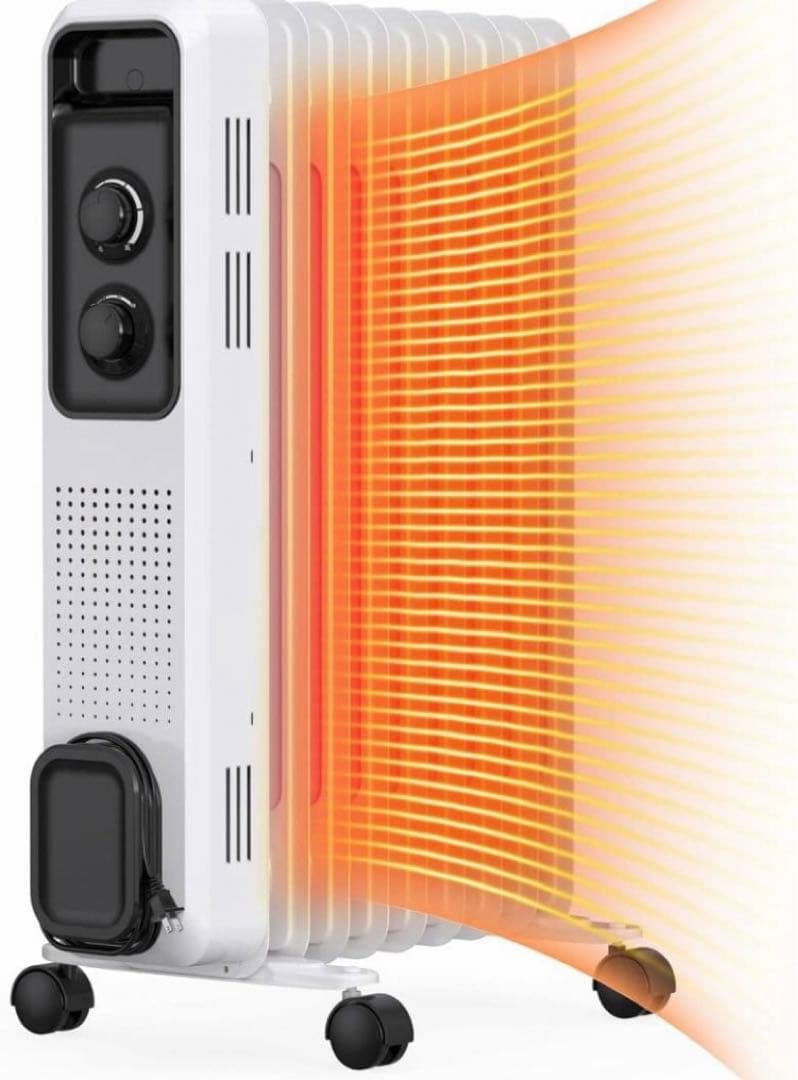 オイルヒーター 8畳~10畳 暖房器具 省エネ 電気代節約 ヒーター 出力3段階