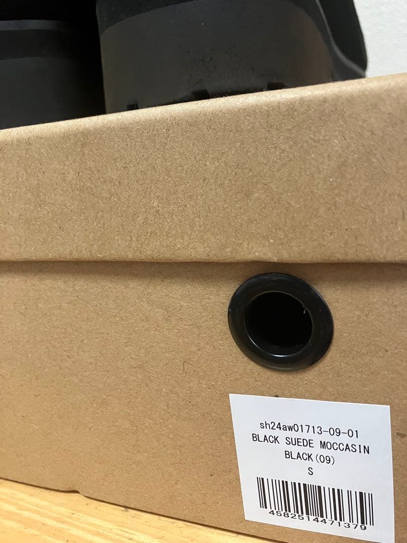 ジ*@様 shiun BLACK SUEDE MOCCASIN S