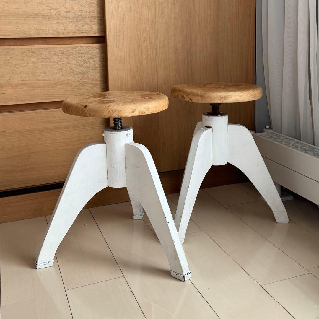 大特価明日〆切　アンティークスツール　仁平古家具店　二脚セット