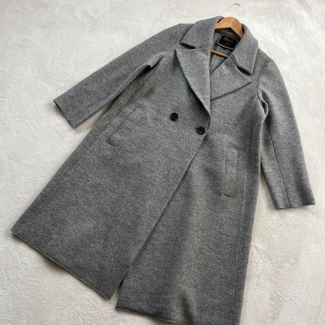 ●23区　ダブル　ロング　チェスターコート　ベルト　女優襟　イタリア製生地