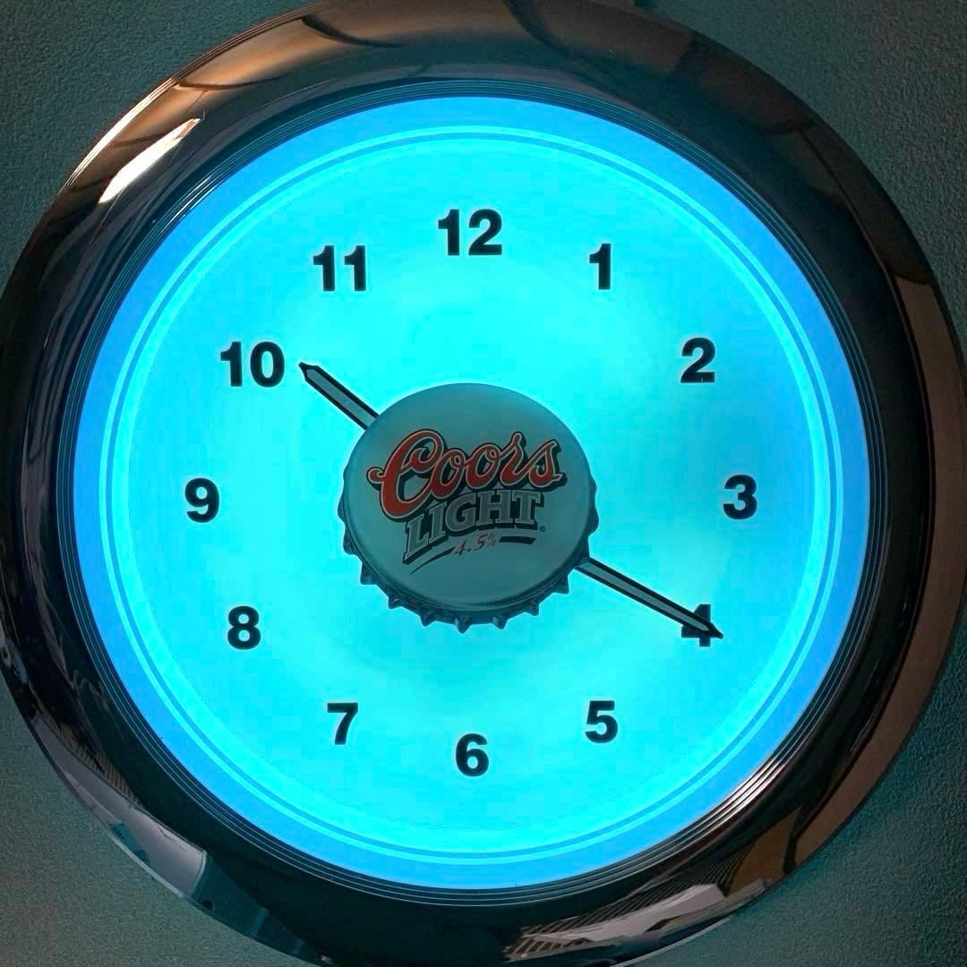 Coors Light クアーズ ネオンクロック　壁掛け時計　　インテリア