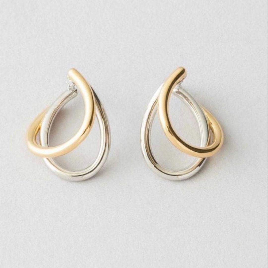 Jouete ジュエッテ　サークルピアス ティアドロップ コンビカラー