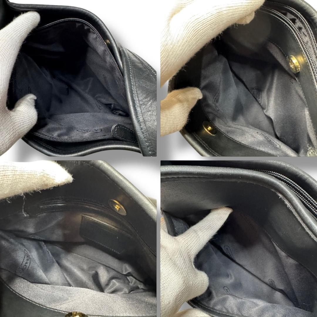 【良品】オールドコーチ　ワンショルダーバッグ　エルゴ　黒　レザー　9047