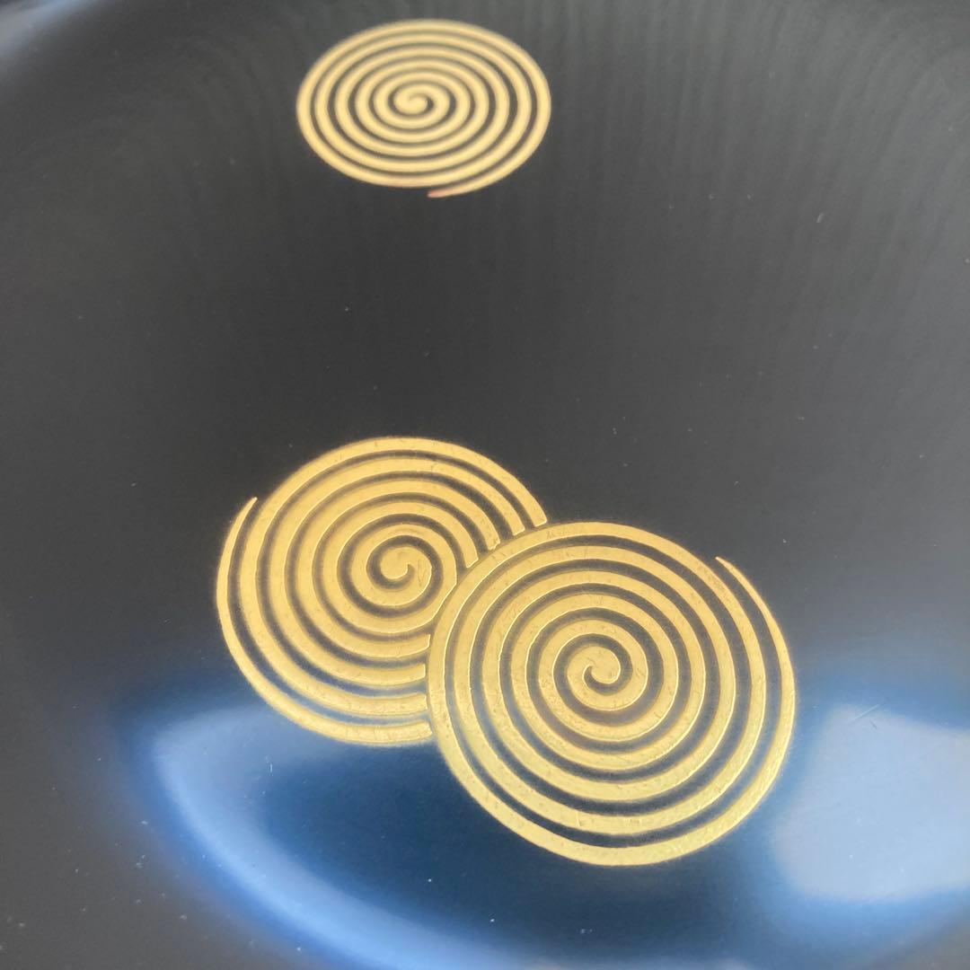 茶道具 輪島塗　目代宗芳作　貴人高杯 渦蒔絵 淡々斎好写 共箱