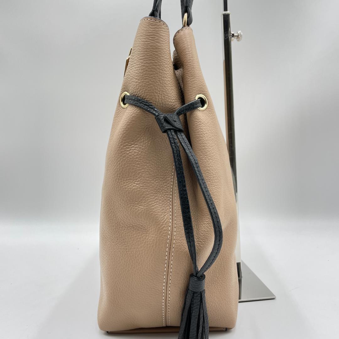 美品 COACH ショルダーバッグ レザー ベージュ 馬車柄 肩掛け CA165