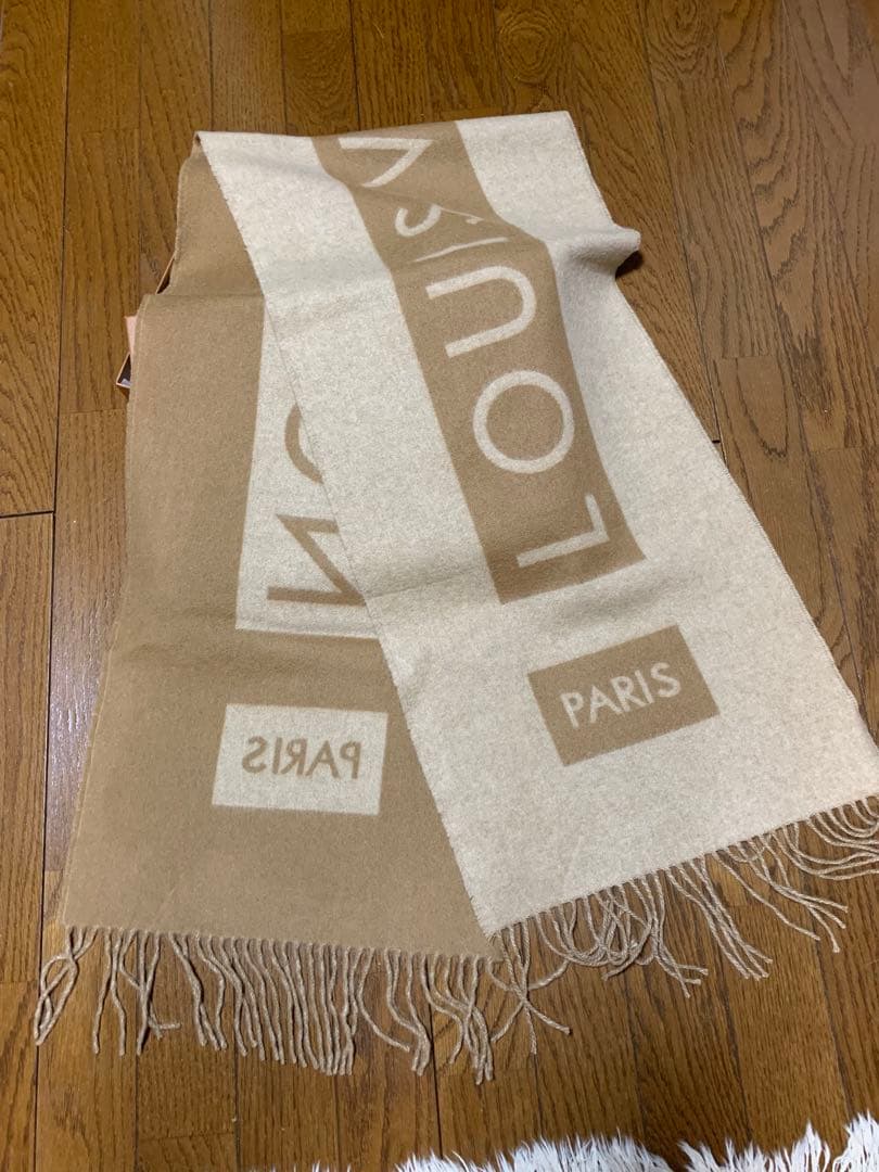 にょん　未使用級 ルイ ヴィトン エシャルプ バローダ カシミヤ100%