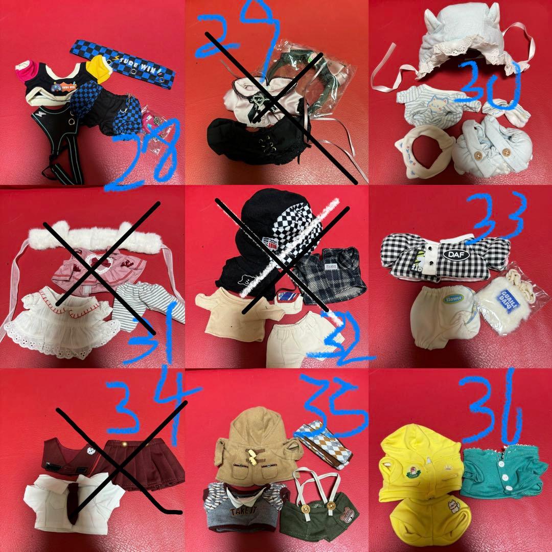 20㎝ぬいぐるみ服　着せ替え