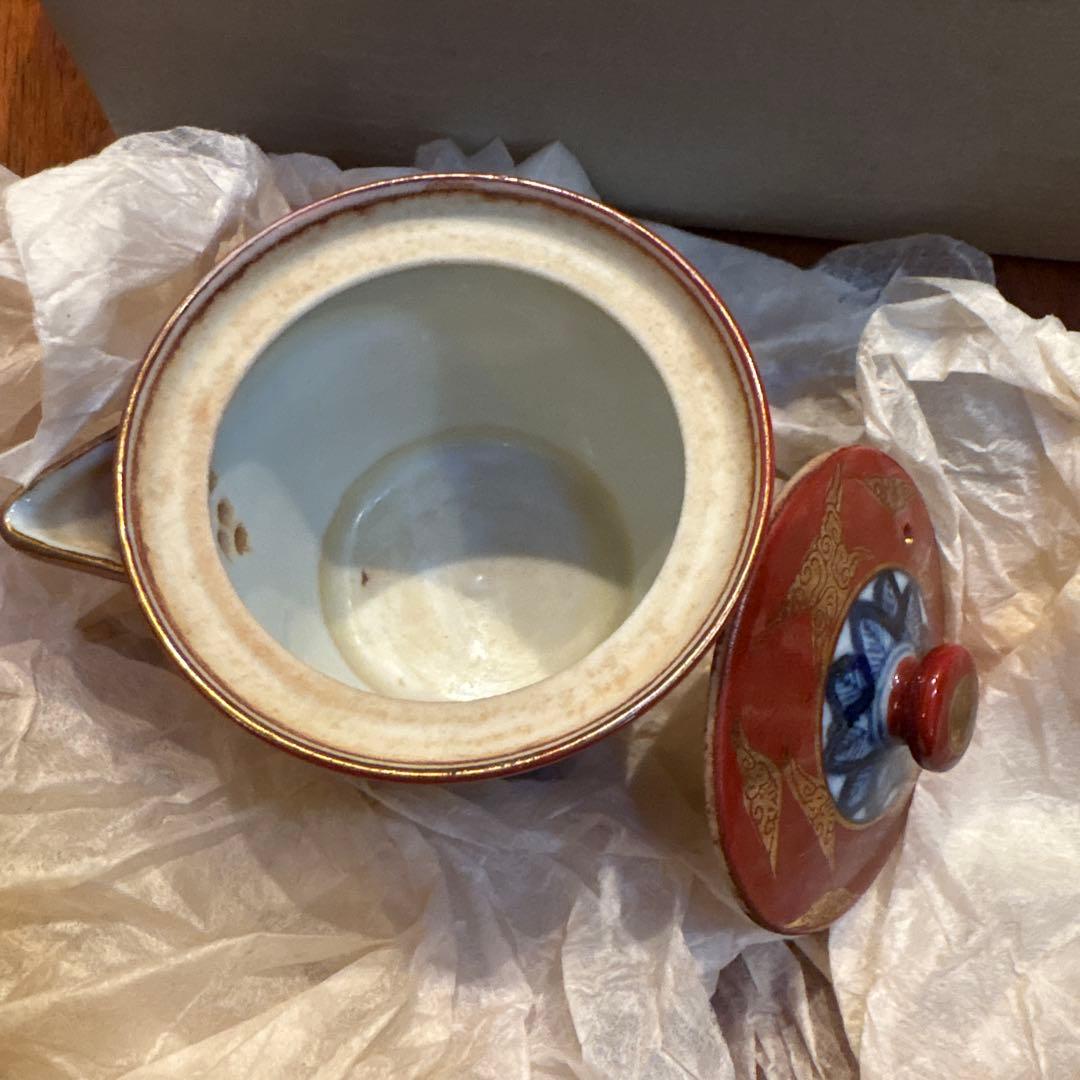 九谷焼　永楽　明治期　煎茶器揃　7点セット　アンティーク　古器