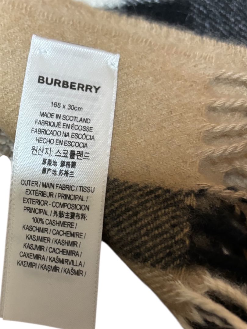 極美品✨【Burberry】カシミヤ100% マフラー　ウィメンズ　良品ベージュ