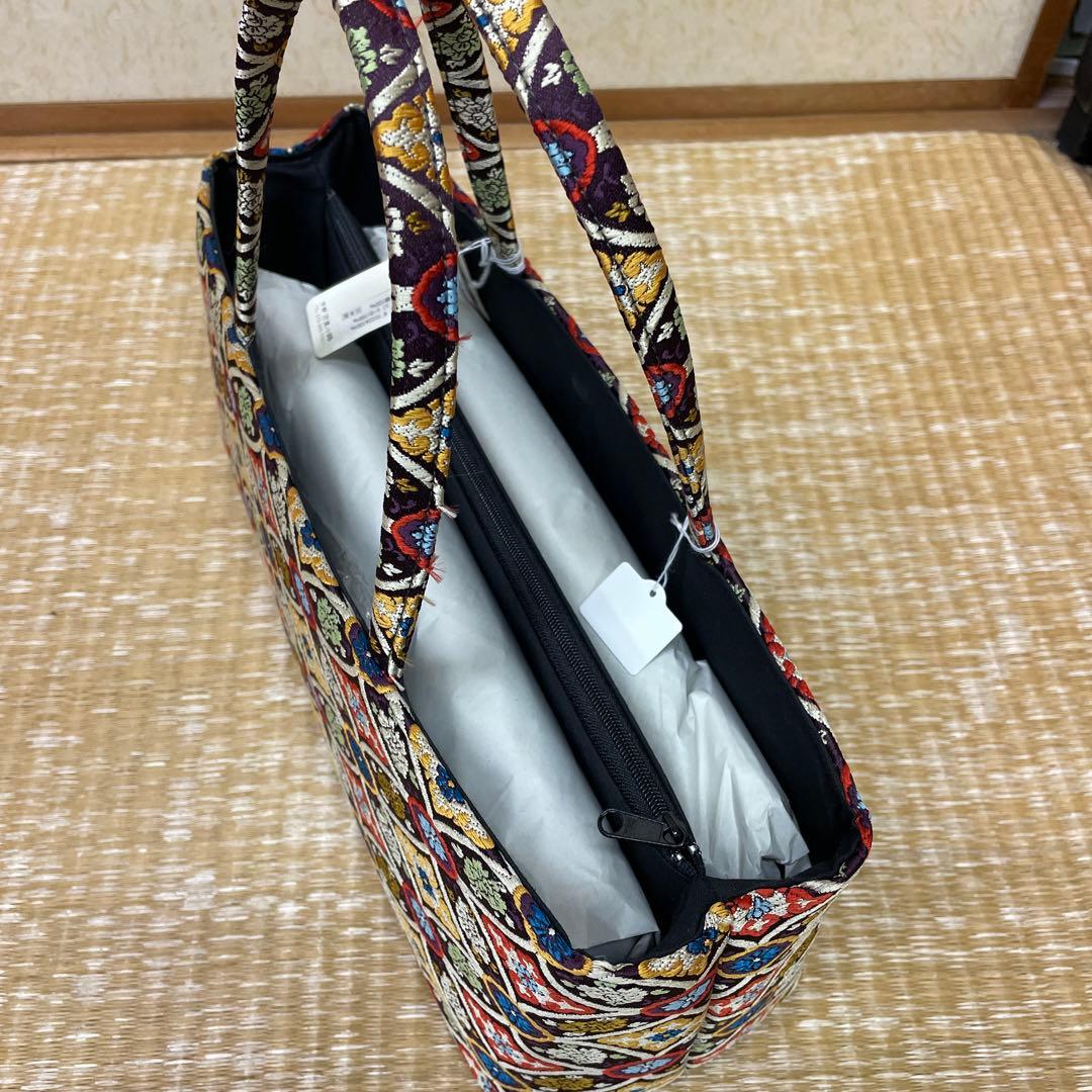 新品 日本製 和装バッグ ハンドバッグ 金襴バッグ 利休バッグ お茶席 着物