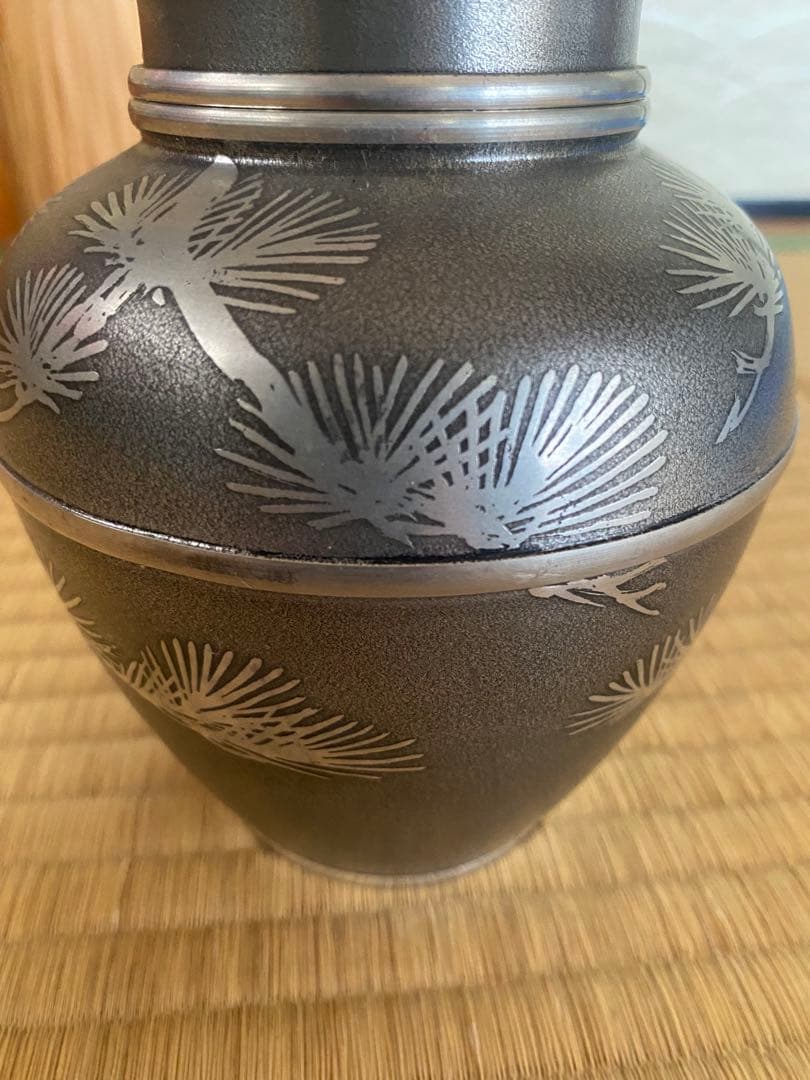 錫製　茶壺　錫半　上錫