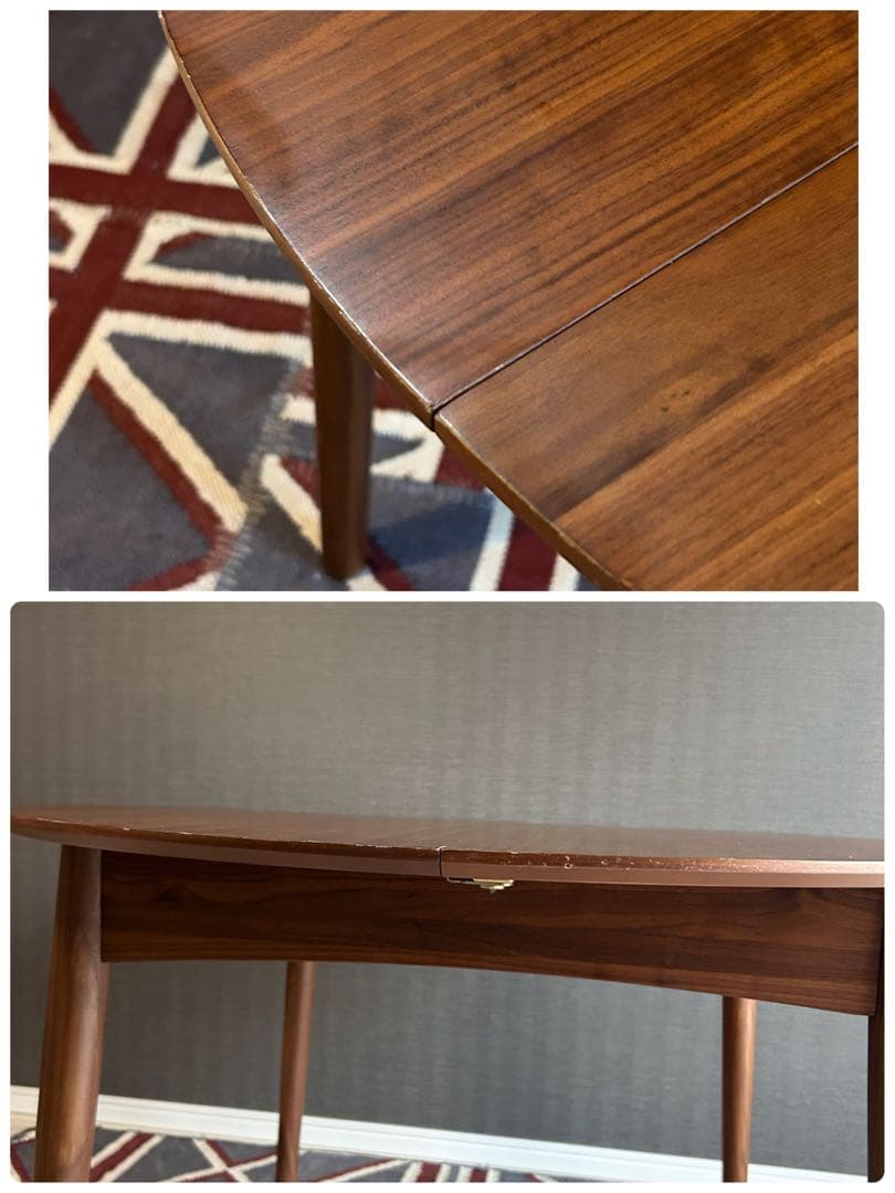 【美品】ウニコ ブレナ エクステンションテーブル Φ1100 伸縮式 24年製