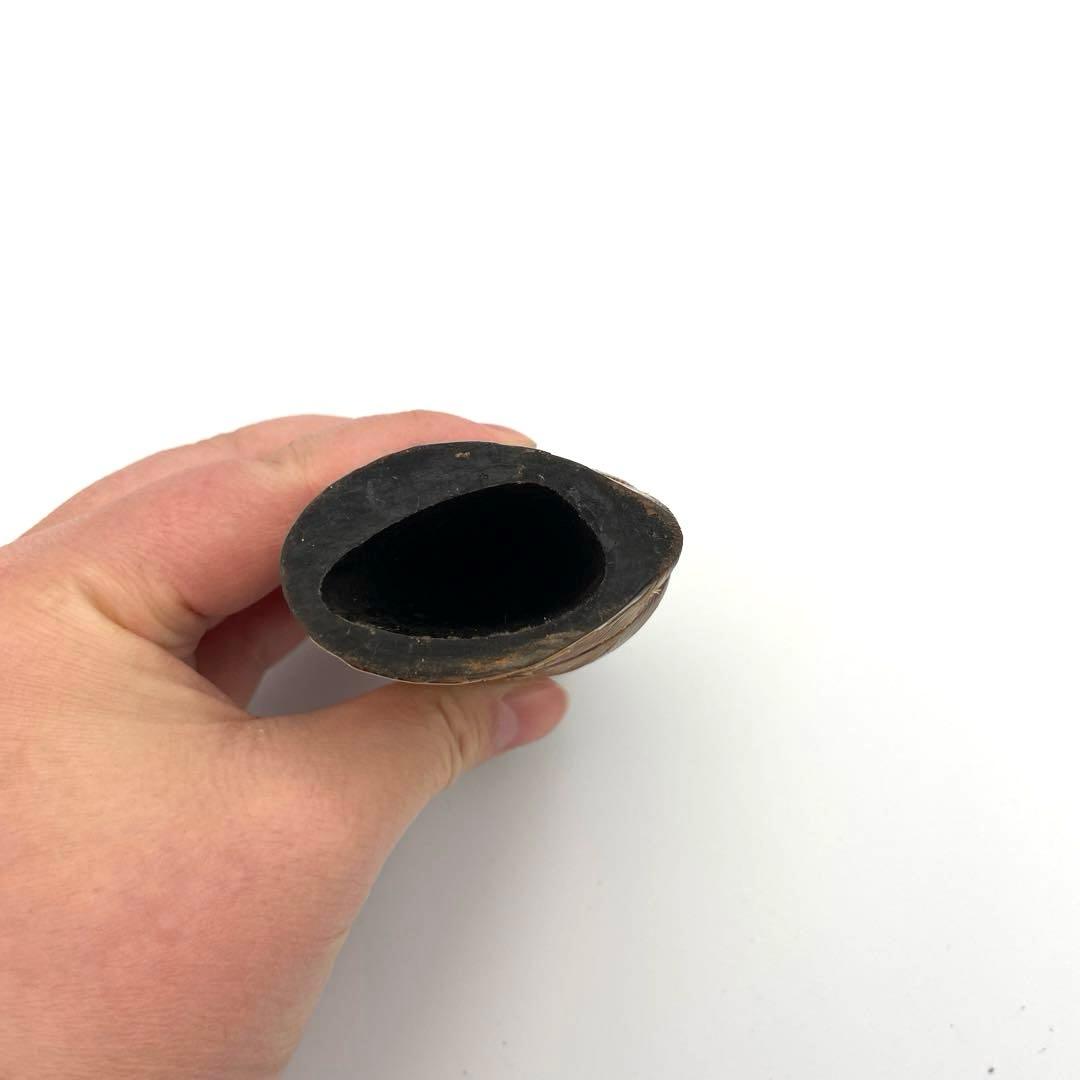 フクロウの水牛角彫刻置物