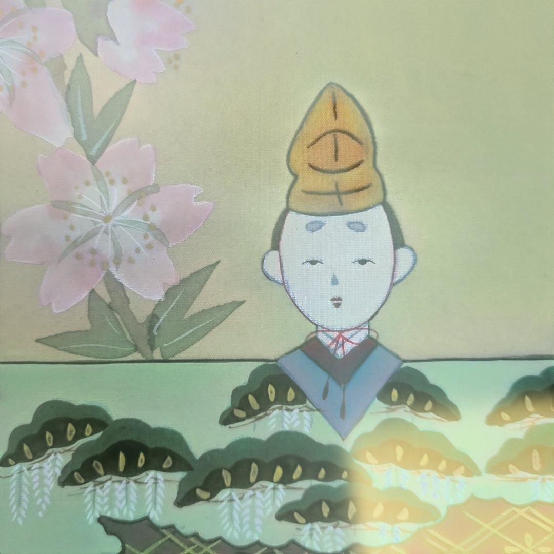 掛け軸　ひな祭り　お雛様　掛軸　立雛　雛道具　木箱入　桃の節句