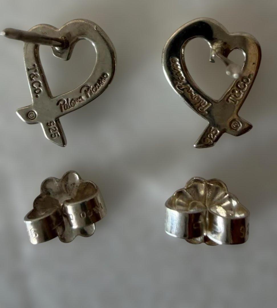 Tiffany&Co. ティファニー AG925ピアス ラビングハート 袋あり