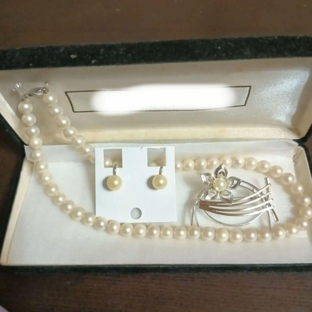 遺品整理生前整理アクセサリーまとめ売パールセット、珊瑚、鼈甲、水晶、Silver