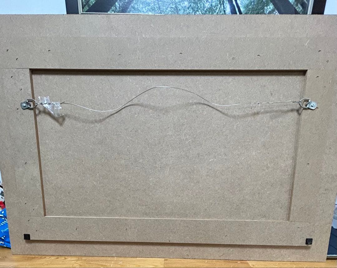 大型　花の枝の抽象画