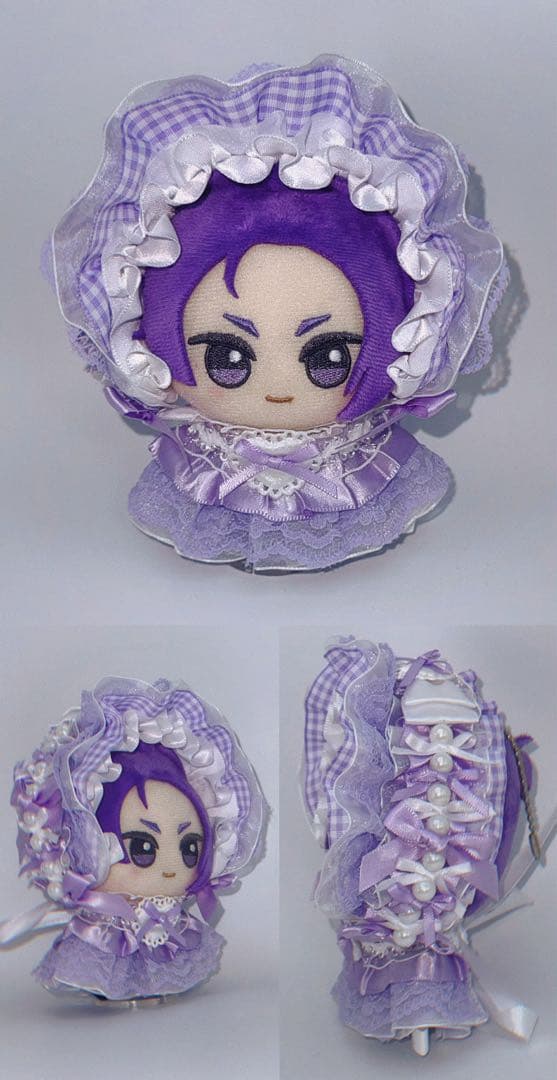 【ぴーくページ】ぬい服 ヘッドドレス ドレス　推し活 ハンドメイド