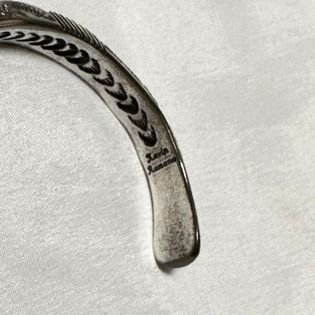 インディアンジュエリー　ナバホ族　バングル　ケビン・ラモーネ　スターリング