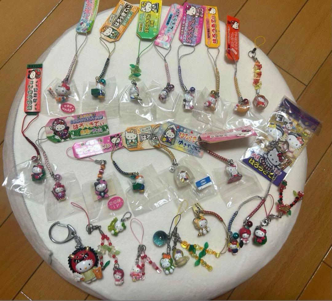 ハローキティ　キーホルダー　根付け　ストラップ　まとめ売り　限定　ご当地　当時物