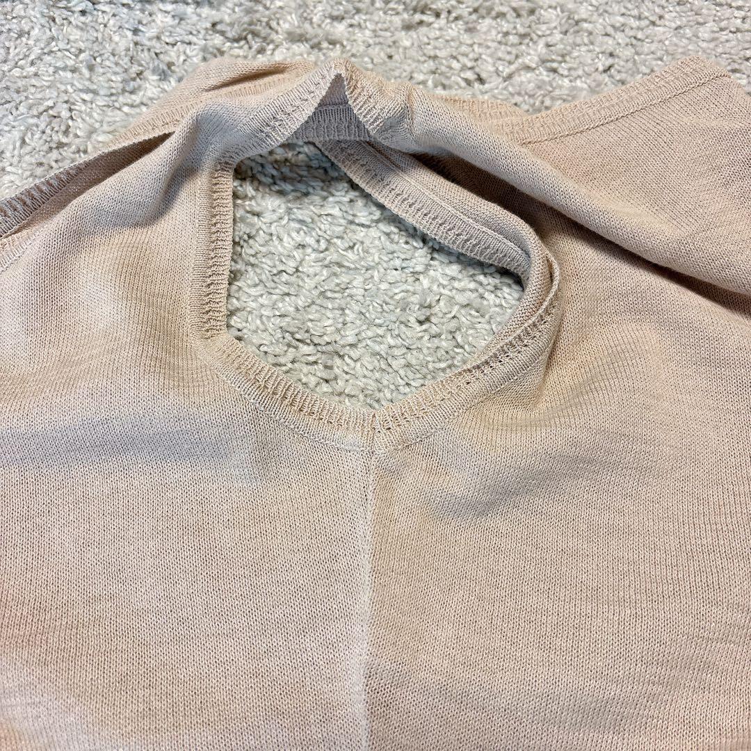 シャネル　ノースリーブカットソー　ロゴプレート　タンクトップ40 ベージュ