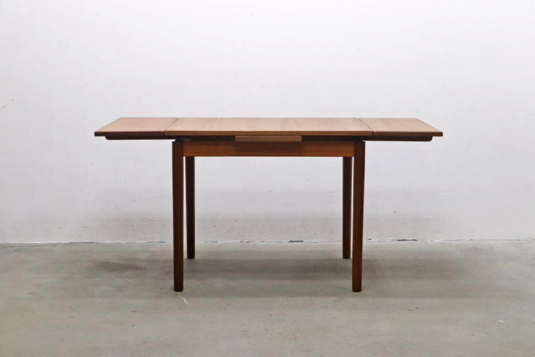 ヴィンテージ チーク材 エクステンション ダイニングテーブル ドローリーフ