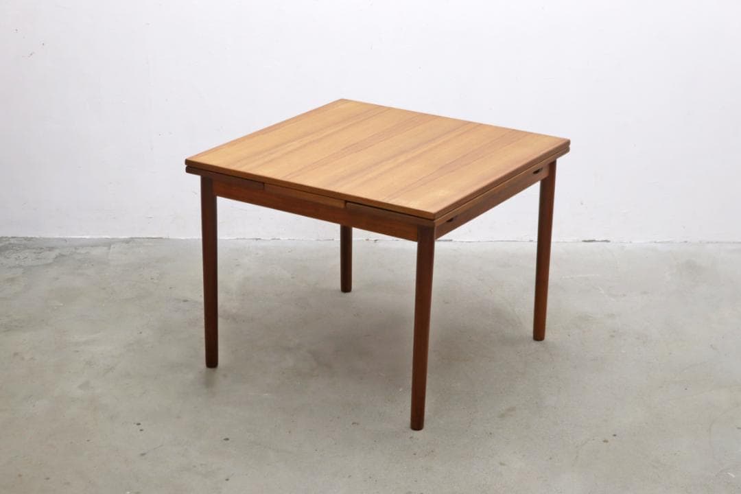 ヴィンテージ チーク材 エクステンション ダイニングテーブル ドローリーフ