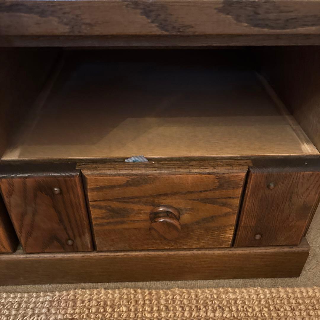 ダークブラウンキャビネット 6引き出し　たのメル便、送料込み