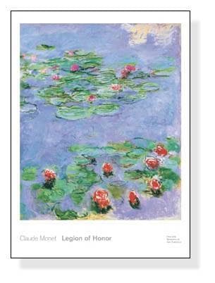 額装済/睡蓮 1914-1917/クロード モネ/ポスター/インテリア/アート