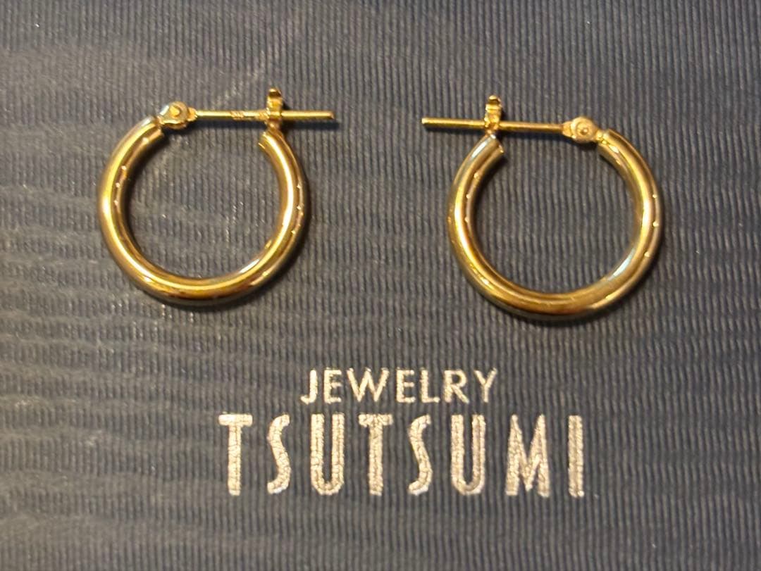 18K ツツミ　TSUTSUMI 定番　フープピアス