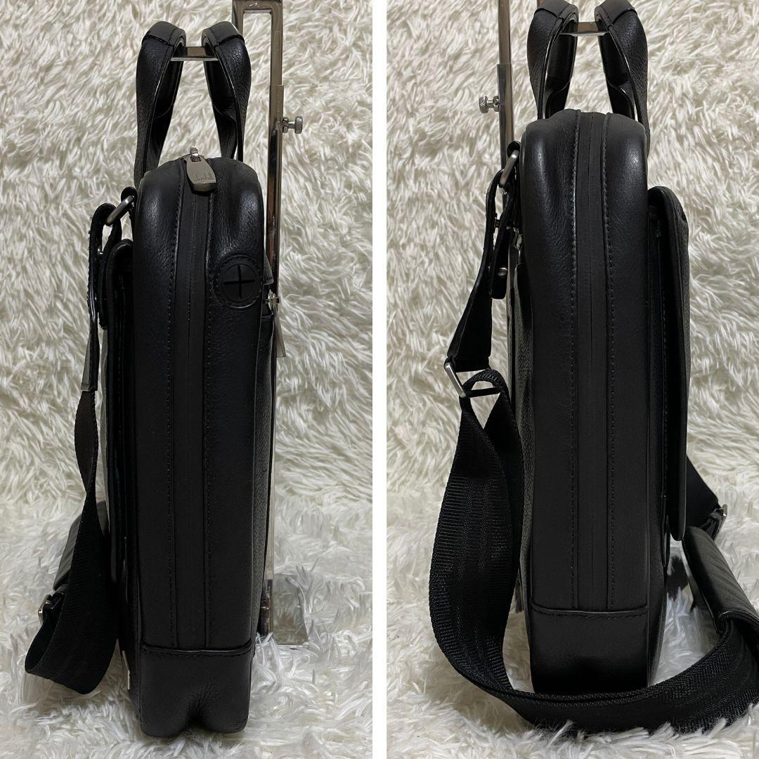 ダンヒル　2way　アボリティーズ　シボ革　オールレザー　ビジネスバッグ　A4可