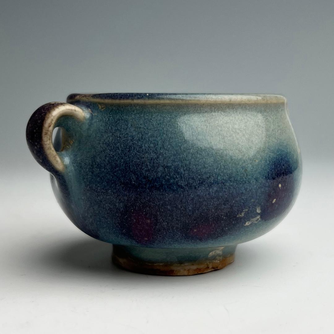 鈞窯天藍釉紫斑水洗 唐物 中国古玩 中国美術 A922