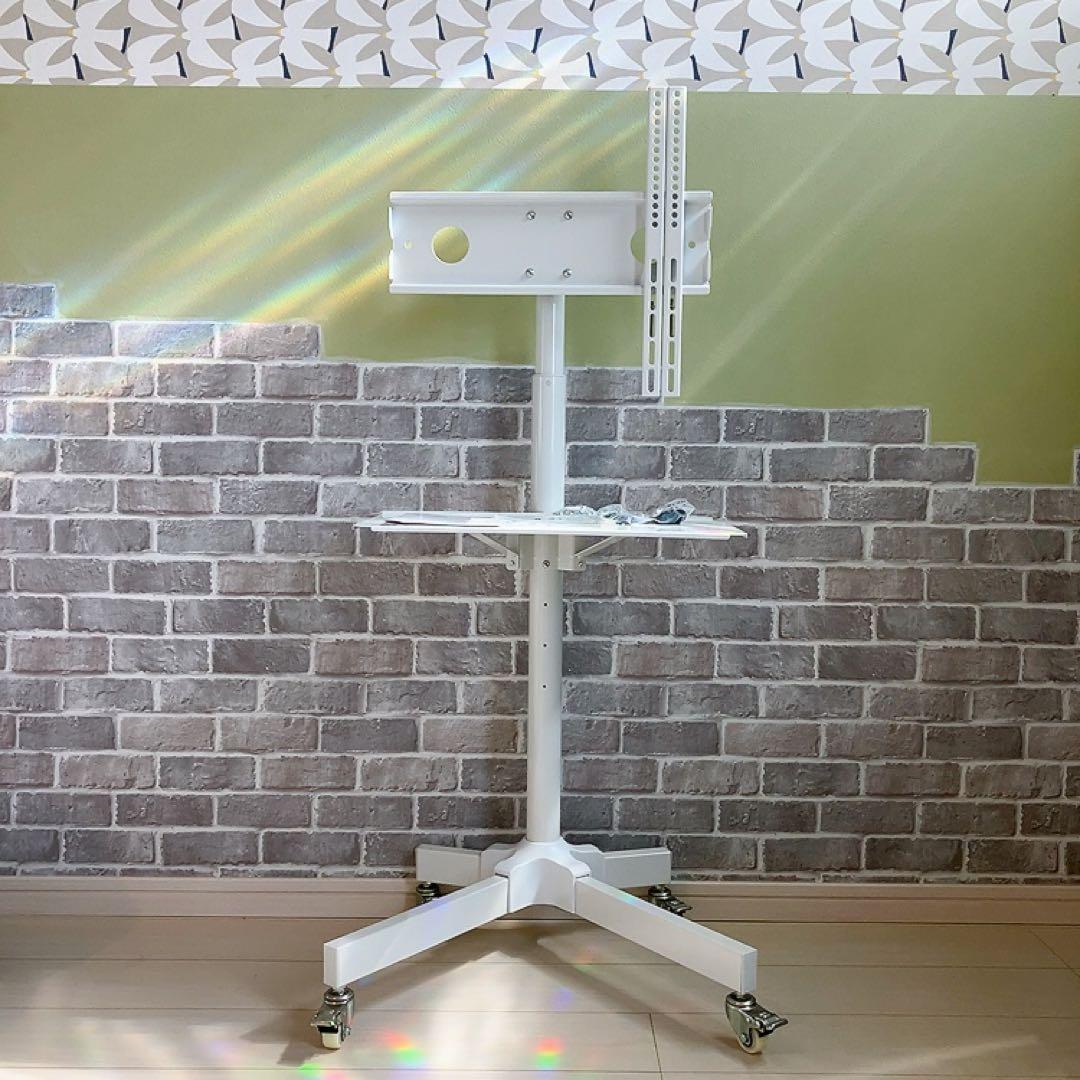 組立済 キャスター付テレビスタンド ホワイト A DSJ611 引き取りも歓迎