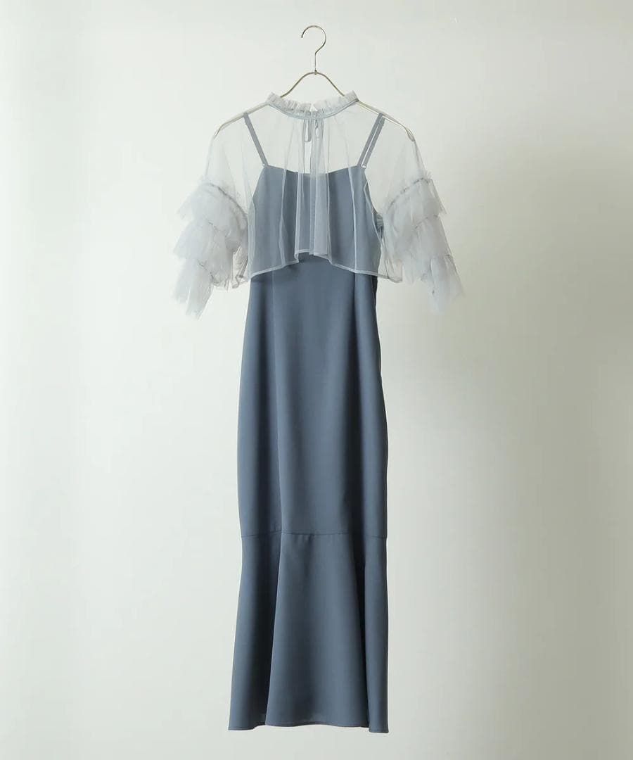 美品 カナ チュール ティアード ボレロ キャミワンピース L 大きい ゆったり