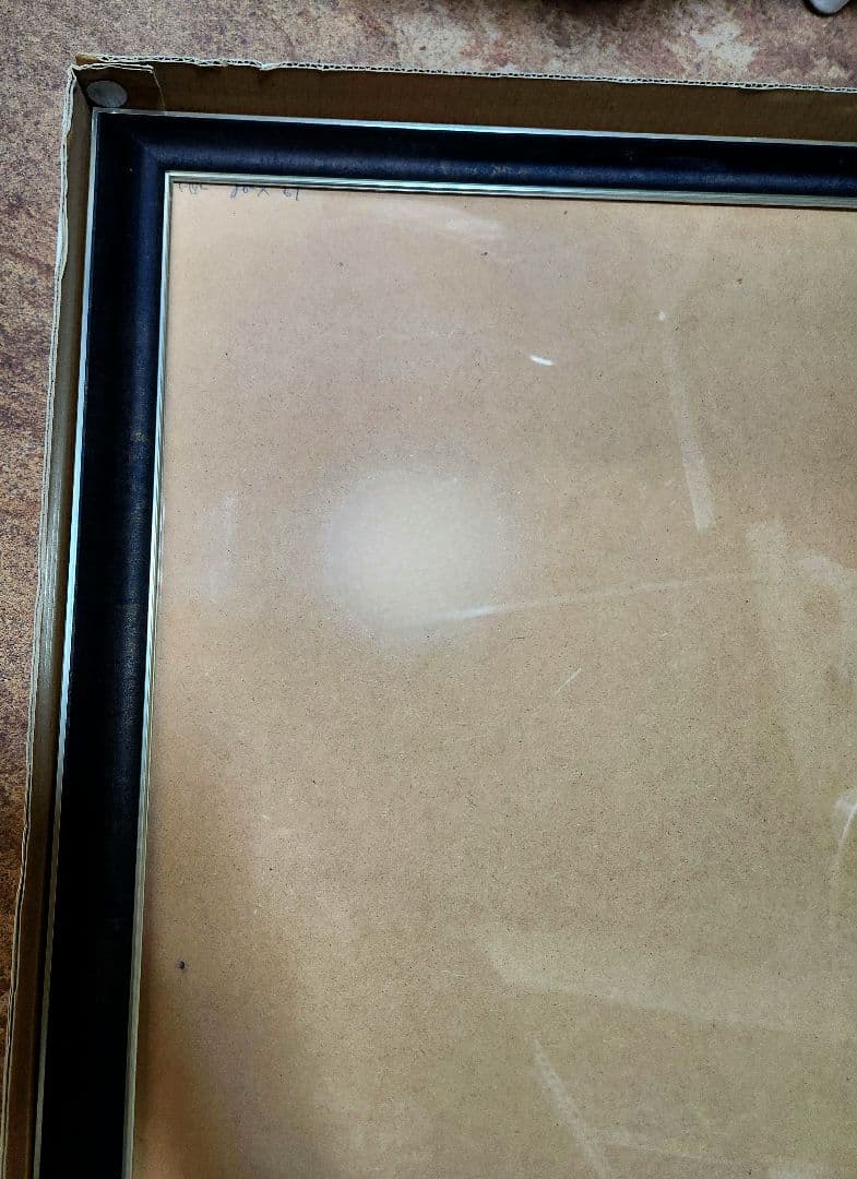 【F20号】木製油彩額縁ブラックフレーム