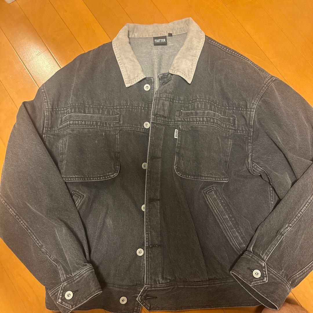 FLUTTER Denim Tracker Jacket BLACK フラッター