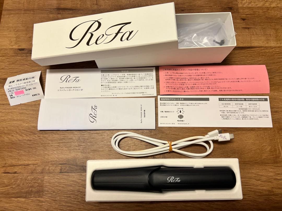 リファ フィンガーアイロン/ ReFa FINGER IRON ST ブラック