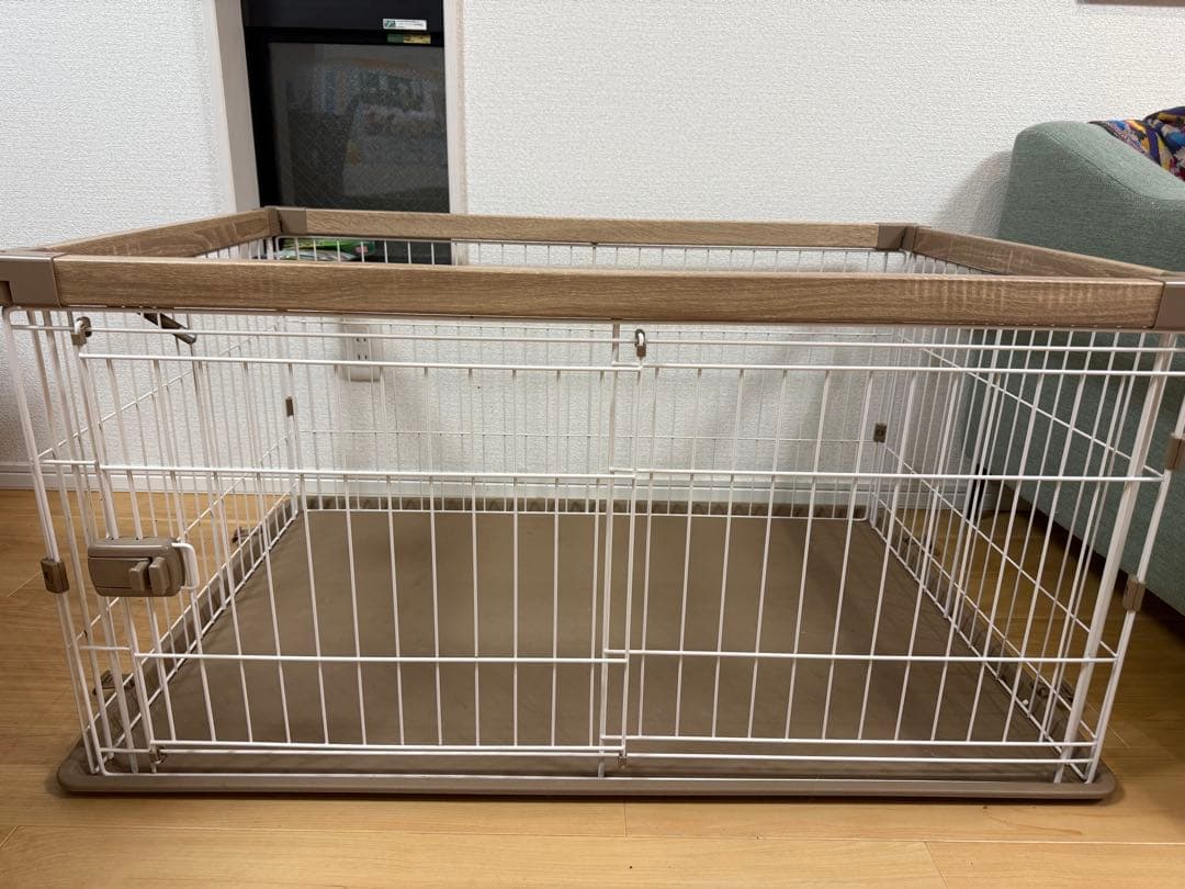 小＆中型犬用ホワイトブラウンケージ