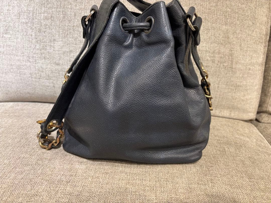 【SALE】CHANELドローストリング チェーンショルダーバッグシャネル