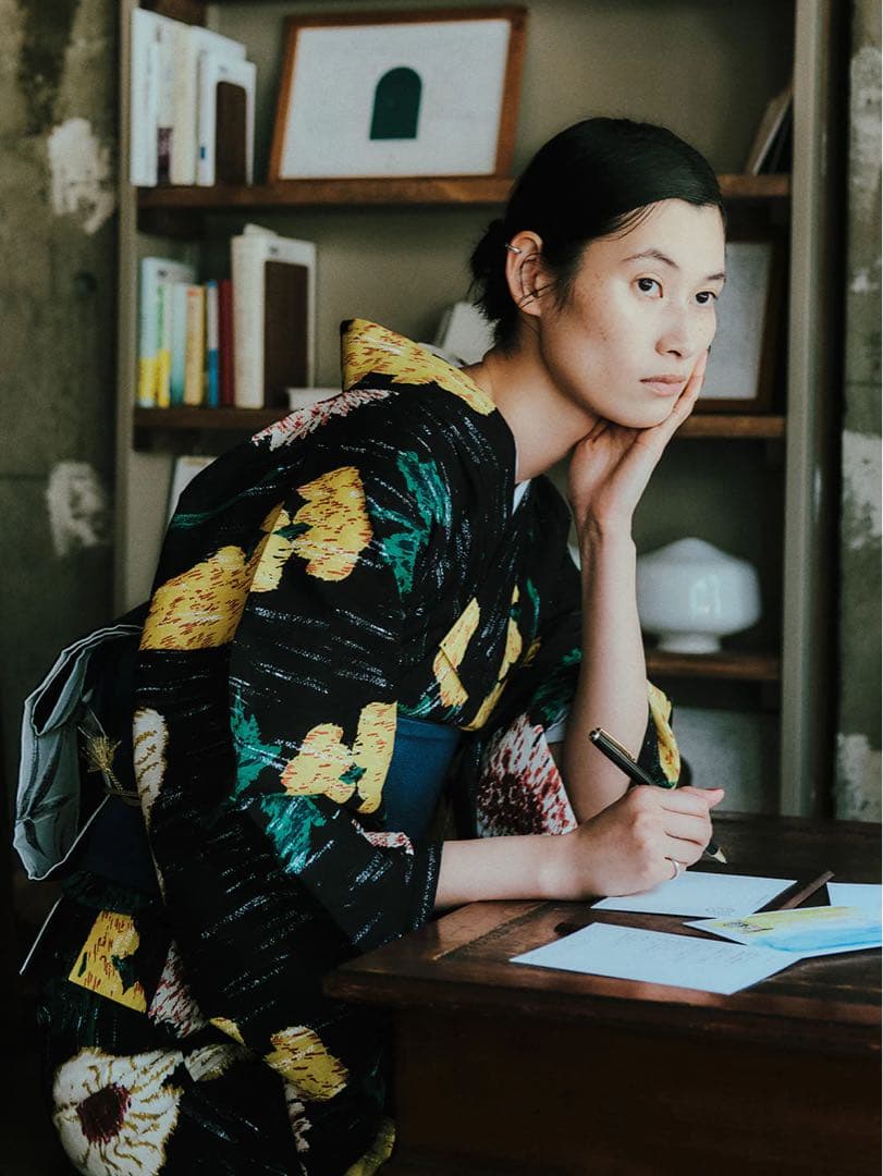 着物・浴衣 KEITAMARUYAMA Ameri BLACK FLOWER YUKATA