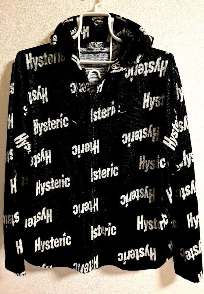ヒステリックグラマー パーカー XL 黒/白