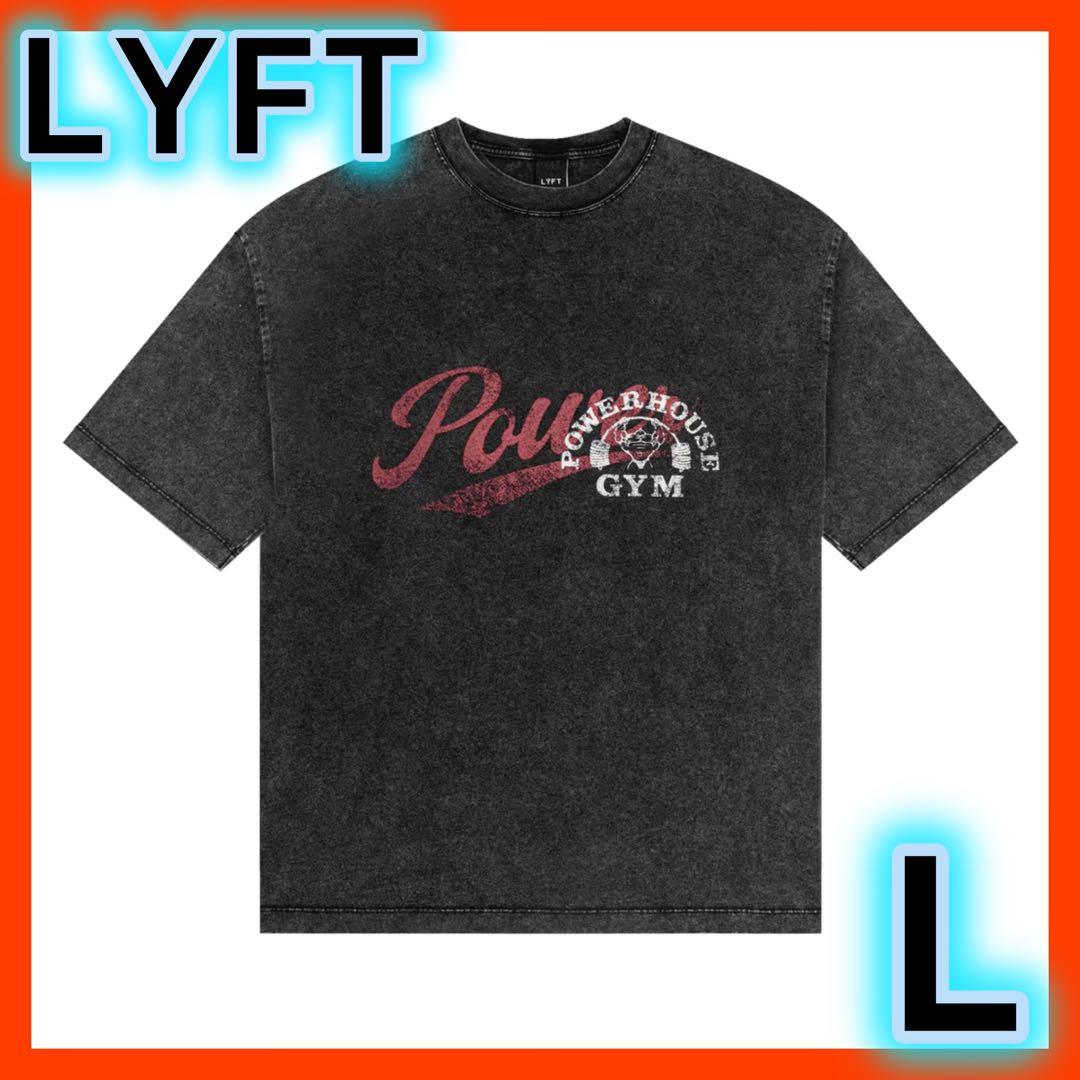 LÝFT × POWER HOUSE GYM ビッグ　Tシャツ　ブラック　L