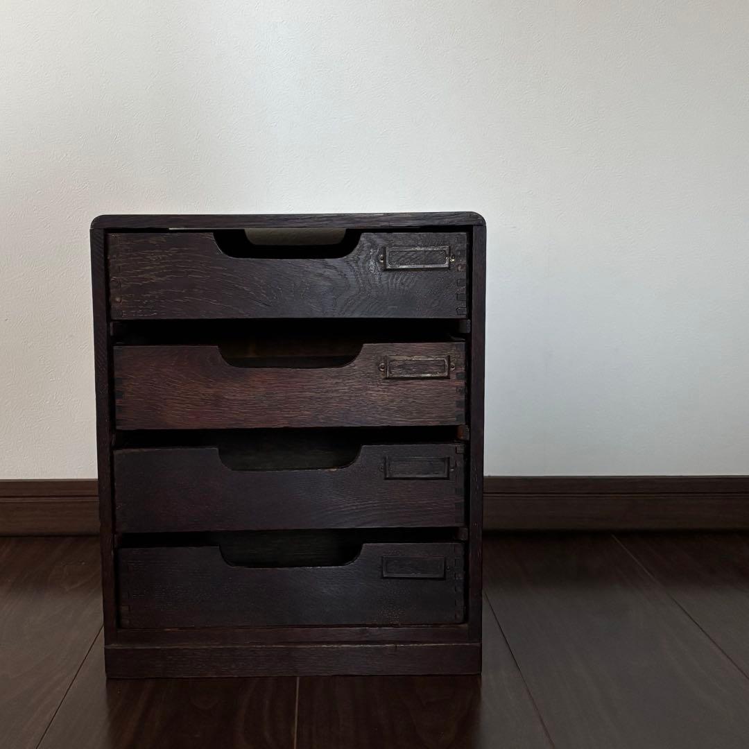 ◻️古道具 ◻️珍しい♡両引き出し四段棚