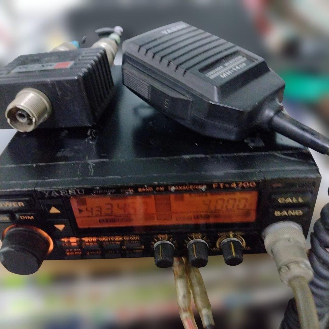 YAESU FT-4700 デュアルバンドマイク、コード、デュプレクサー