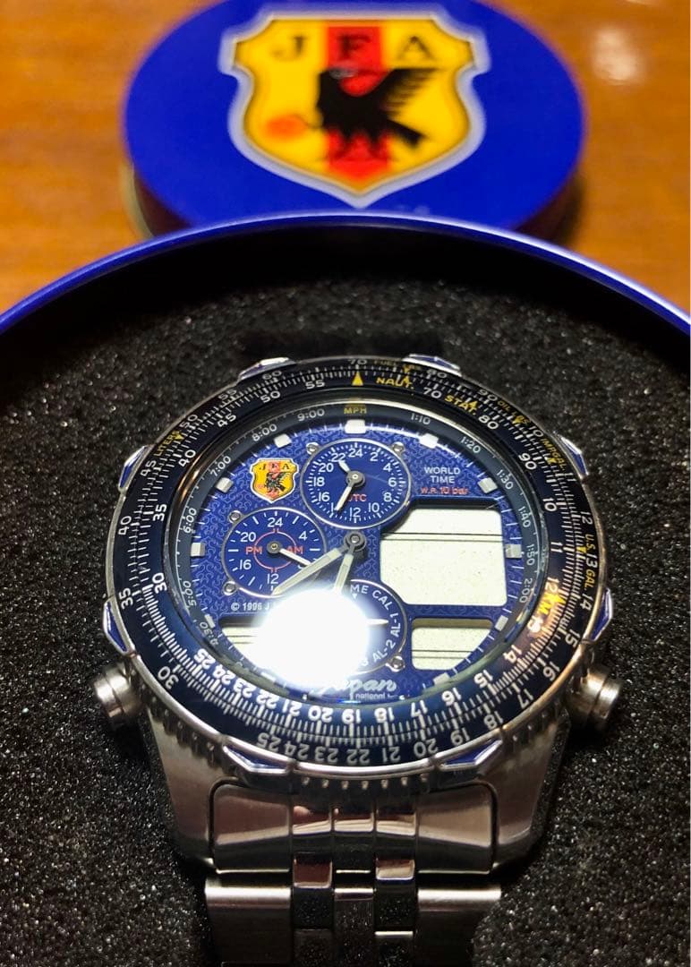 ケース付CITIZENシチズン プロマイスター サッカー日本代表（1996年）