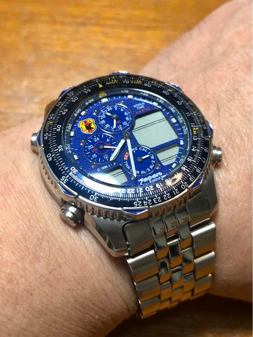 ケース付CITIZENシチズン プロマイスター サッカー日本代表（1996年）