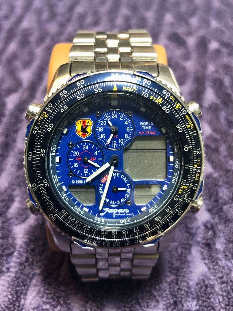 ケース付CITIZENシチズン プロマイスター サッカー日本代表（1996年）