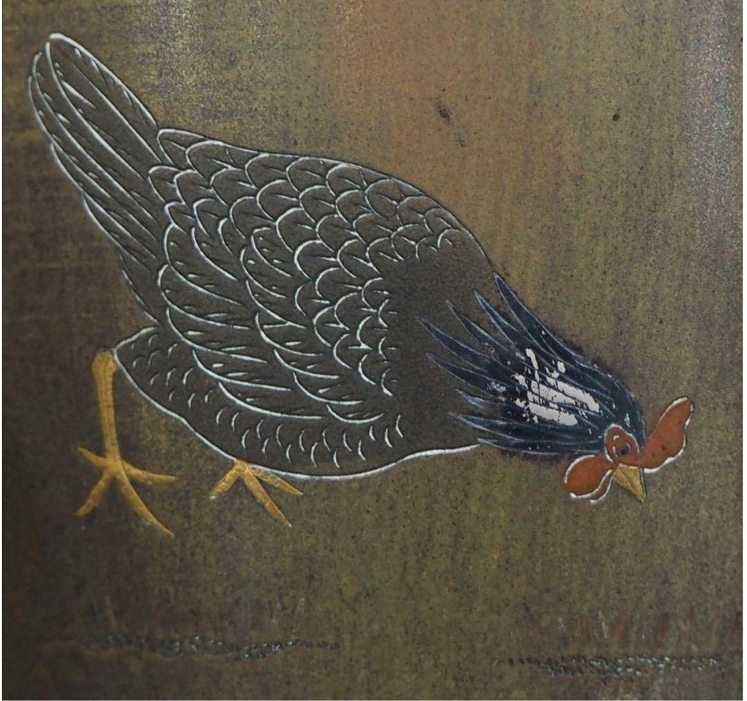 送料無料　幕末～明治期　金銀象嵌銅製花瓶　在銘　高さ24ｃｍ