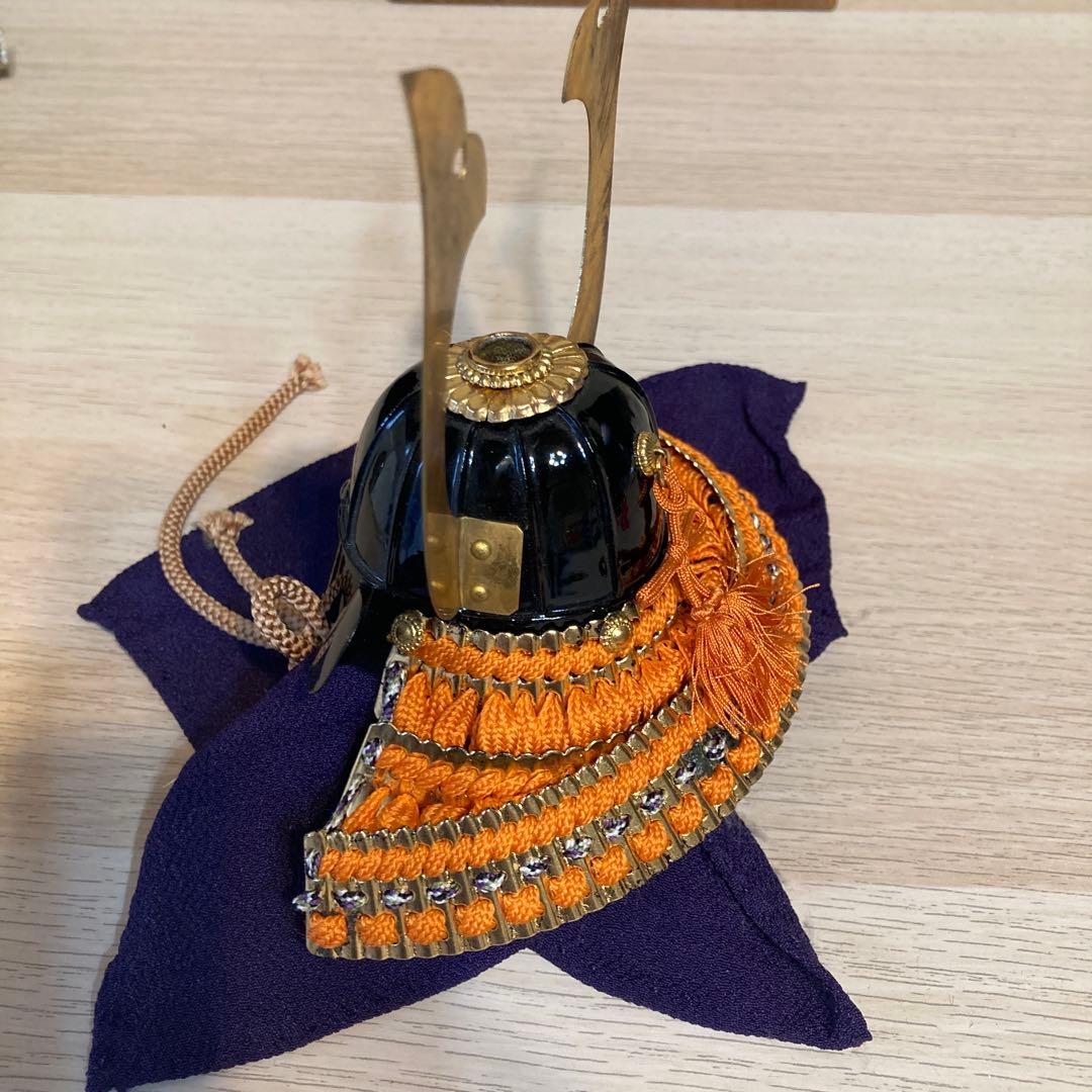 名工　甲冑師 加藤一冑 作　ミニチュア　兜　徳川光圀公　鍬形脇立兜