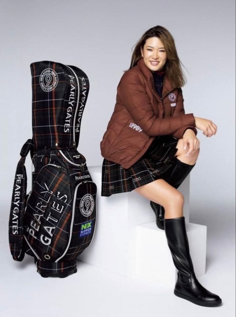 PEARLY GATES 原絵梨花コラボ　チェック柄フレアスカート